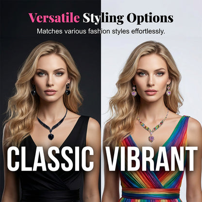💖 54% RABATT! ⏰ Funkelndes Herz-Halsketten & Ohrringe Set – Kristallbesetzt, zeitlos elegant & perfekt als Geschenk für besondere Momente – strahlt an jedem Tag und bei festlichen Anlässen ✨