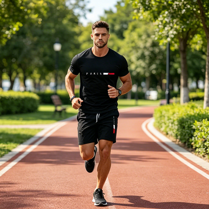 ✨Sommer-Sonderangebot 50% RABATT!👕2-teiliges Set aus bedrucktem Oberteil und Shorts für Herren