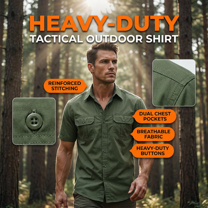 💥 Zeitlich begrenztes Angebot: 40 % Rabatt 👕 Taktisches Kurzarmhemd für Herren – Elegant, praktisch und vielseitig kombinierbar ✨