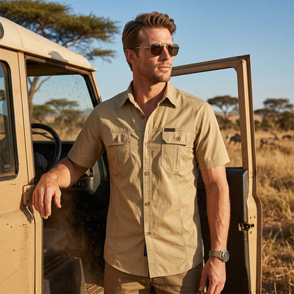 💥 Zeitlich begrenztes Angebot: 40 % Rabatt 👕 Taktisches Kurzarmhemd für Herren – Elegant, praktisch und vielseitig kombinierbar ✨