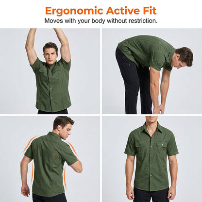 💥 Zeitlich begrenztes Angebot: 40 % Rabatt 👕 Taktisches Kurzarmhemd für Herren – Elegant, praktisch und vielseitig kombinierbar ✨