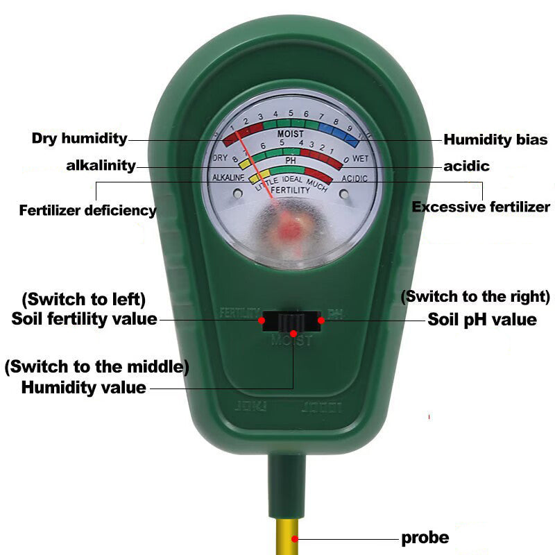 🔥JETZT 50 % RABATT!🔥3-in-1-Bodenanalysator mit Zeigeranzeige