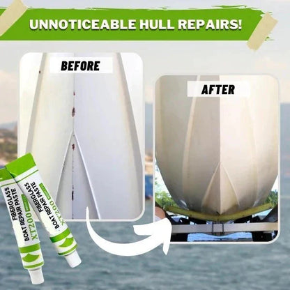 ⛵ KAUFE 1, ERHALTE 1 GRATIS! ⏰ Reparaturpaste für Glasfaserboote – Wasserfest & hochhaftend – Ideal für Rümpfe, Kajaks oder Pools – nach dem Trocknen leicht schleifbar 🌊🔧