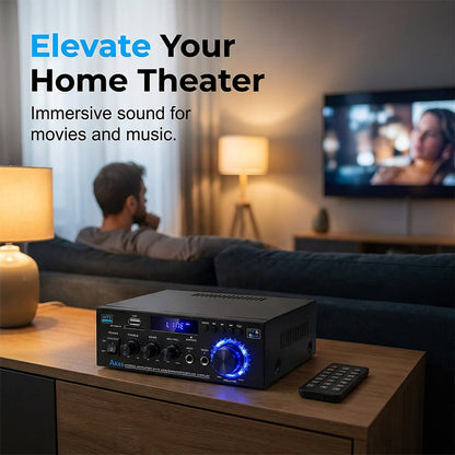 🎶 Digitaler Karaoke-Verstärker – Bluetooth, USB & AUX, perfekt für Mikrofon, Gitarre & Lautsprecher, kompakt & leicht zu transportieren 🎸