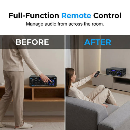 🎶 Digitaler Karaoke-Verstärker – Bluetooth, USB & AUX, perfekt für Mikrofon, Gitarre & Lautsprecher, kompakt & leicht zu transportieren 🎸