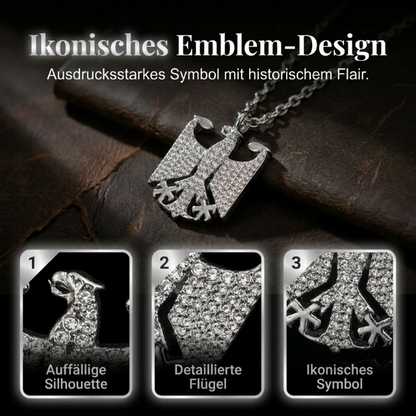 🦅🇩🇪 Halskette mit Bundesadler-Emblem – 50% RABATT! Trage deine Verbundenheit mit Stolz – edles Design, hochwertig verarbeitet. 🔥✨