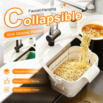 📢📢50 % Rabatt!!🥳💞 Klappbarer Küchen-Siebeinsatz zum Einhängen am Spülbecken, platzsparend & leicht zu reinigen