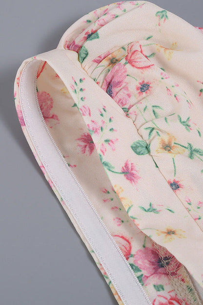 🎁Heißer Verkauf 50% RABATT⏳Kleid mit eckigem Ausschnitt, Puffärmeln und Blumendruck