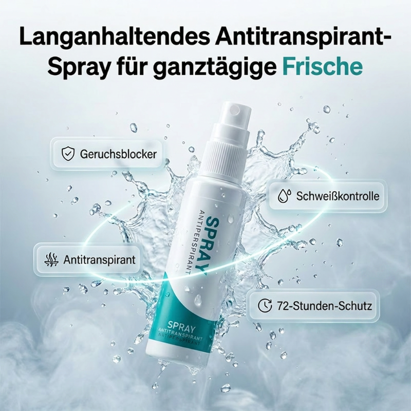🌬️✨ 50% RABATT! Langanhaltendes Antitranspirant-Spray – 30 ml, 48 h Schutz, fleckenfrei & hautfreundlich – Ideal für Alltag & Sport 💪