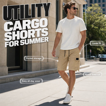 Herren Klassische Cargo Stretch Shorts