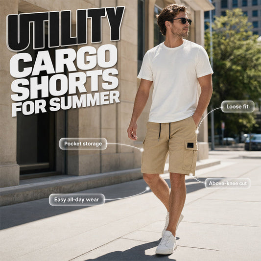 Herren Klassische Cargo Stretch Shorts
