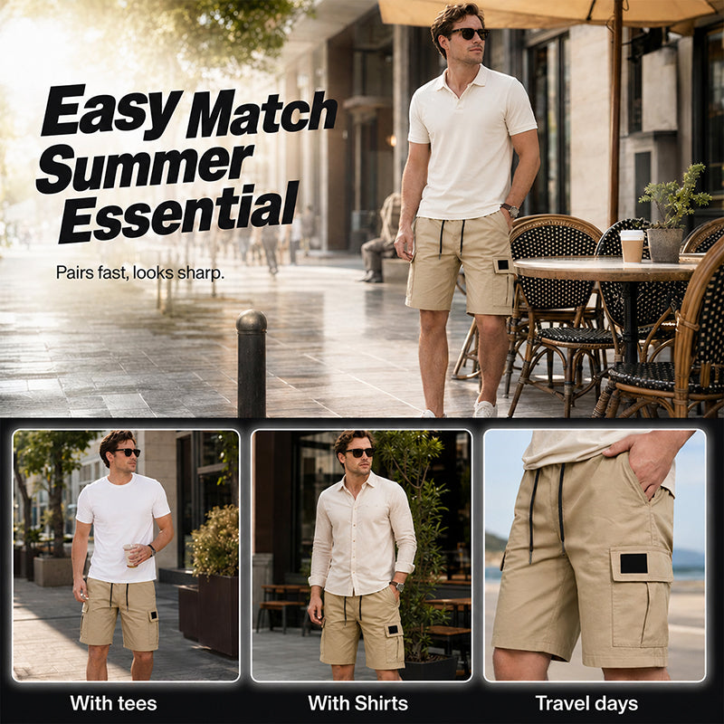 Herren Klassische Cargo Stretch Shorts