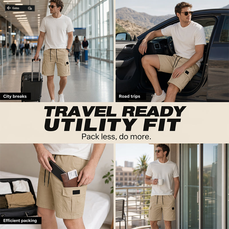 Herren Klassische Cargo Stretch Shorts