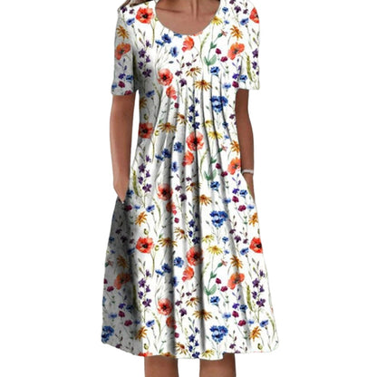 Damen Freizeitkleid mit Blumendruck