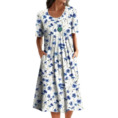 Damen Freizeitkleid mit Blumendruck