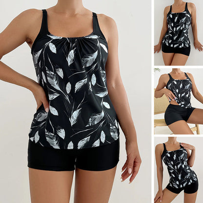 👙 50% RABATT! 🌊 Zweiteiliges Damen-Tankini-Set mit Print – Figurumschmeichelnd & schnell trocknend – Perfekt für Strand, Pool oder heiße Sommertage – bequemer Badespaß mit Stil ☀️✨
