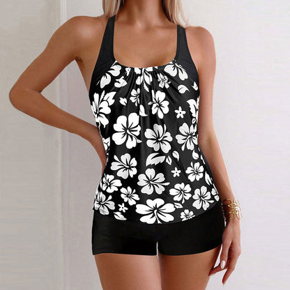 👙 50% RABATT! 🌊 Zweiteiliges Damen-Tankini-Set mit Print – Figurumschmeichelnd & schnell trocknend – Perfekt für Strand, Pool oder heiße Sommertage – bequemer Badespaß mit Stil ☀️✨