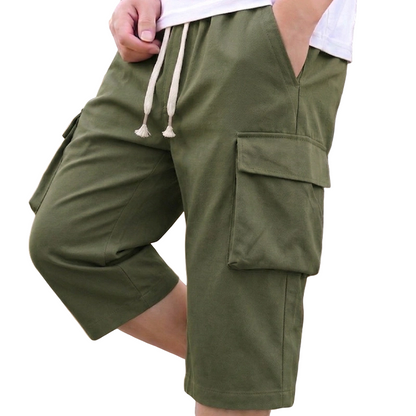 🩳 AUSSERGEWÖHNLICHE AKTION 50% RABATT! 🌿 Lässige Herren Cargo-Capri-Shorts – Elastischer Kordelzugbund, Große Taschen & Atmungsaktives Gewebe – Das perfekte Mittelding für den Sommer ☀️👖✨