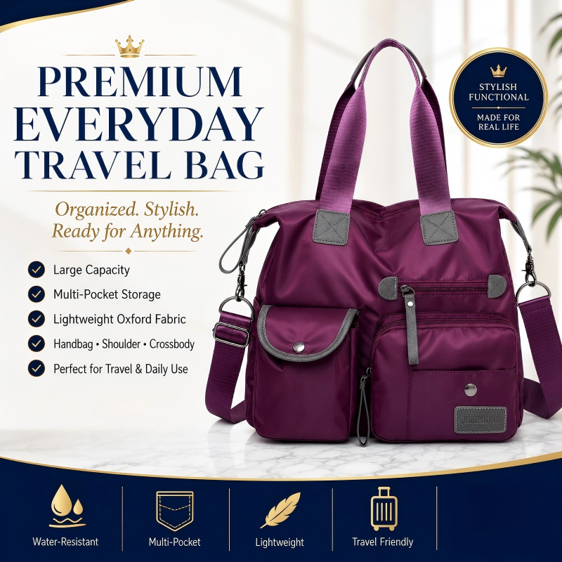 🌟 50% OFF! Large Waterproof Tote Bag – Spacious main compartment, multiple pockets & 3 carrying ways. Lightweight Oxford fabric – perfect for work, shopping & travel! 💪✨