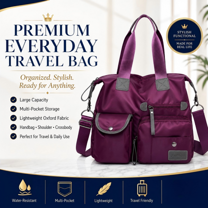 🌟 50% OFF! Large Waterproof Tote Bag – Spacious main compartment, multiple pockets & 3 carrying ways. Lightweight Oxford fabric – perfect for work, shopping & travel! 💪✨