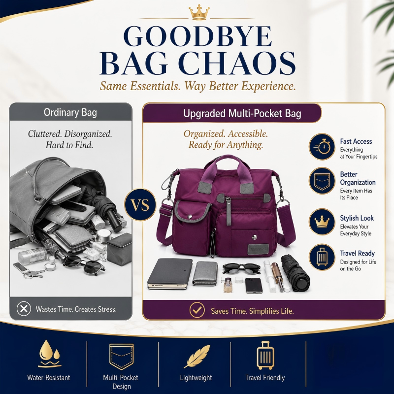 🌟 50% OFF! Large Waterproof Tote Bag – Spacious main compartment, multiple pockets & 3 carrying ways. Lightweight Oxford fabric – perfect for work, shopping & travel! 💪✨