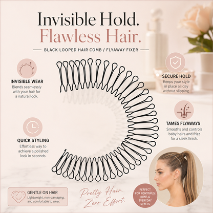 🥳 💞 50K+ VERKAUFT! 💇‍♀️✨ Flexibler, unsichtbarer Haarkamm – unsichtbar, flexibel und rutschfest – sorgt sofort für perfekten, sicheren Halt! 🌟