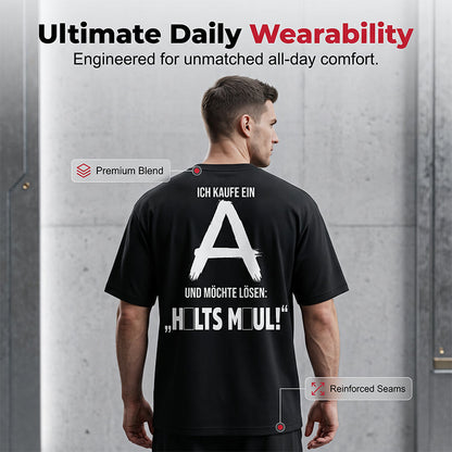 📢📢40% RABATT !!⏰Herren-Kurzarm-T-Shirt mit Rückenaufdruck