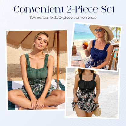 🔥 ☀️ Sommer-Hit – Jetzt 50 % sparen! ✨2-teiliges Badeanzug-Set in Übergröße mit figurformendem Effekt
