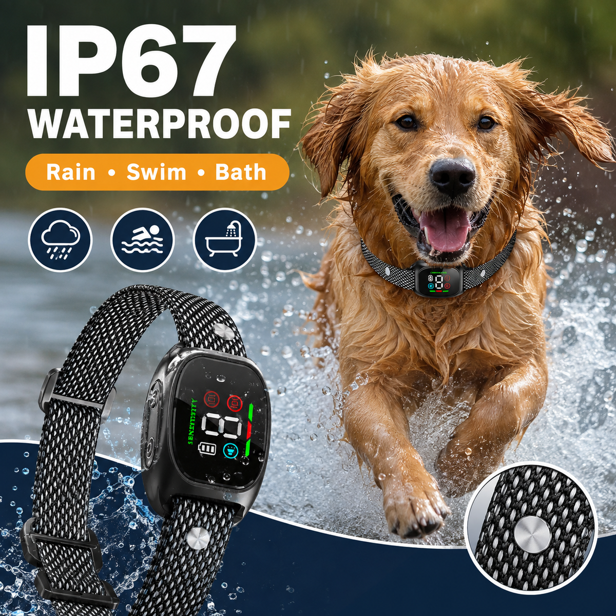 🛡️🐾 50 % RABATT! Antibellhalsband – Intelligenter Anti-Fehlalarm filtert andere Belllaute heraus. Wasserdicht (IP67) und per USB aufladbar – sorgenfreies Training überall! 💦✅