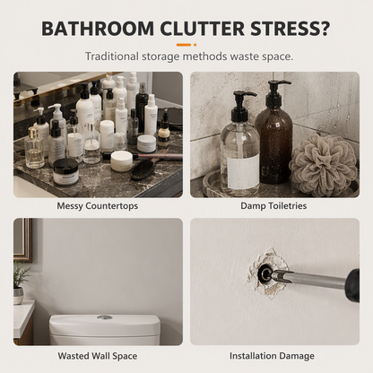 ⭐ Bestseller! Platzsparendes Regal für über der Toilette – ohne Bohren, rostfrei, belüftetes Gitterdesign.🚽✨