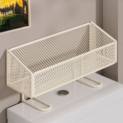 ⭐ Bestseller! Platzsparendes Regal für über der Toilette – ohne Bohren, rostfrei, belüftetes Gitterdesign.🚽✨
