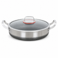 💥 Thickened Stainless Steel Nonstick Stir Fry Pan with Lid – Flat Bottom Cooking Wok with Dual Handles, Tri-Ply Thermal Core, Laser-Etched Scratch-Resistant Surface & Even Heat Distribution 🍳