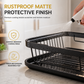 1 Tier Kitchen Dish Drying Rack Countertop Dish Drainer and Storage Organizer Basket for Bowls and Plates