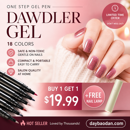 💅✨ 1 KAUFEN, 1 GRATIS! Ein-Schritt-Nagellackstift – Inkl. kostenloser Mini-UV-Nagellampe – Schnell trocknend & deckend – Perfekt für schnelle Maniküre zu Hause 🎁
